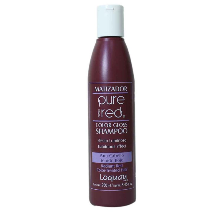 SHAMPOO PURE RED PARA CABELLO TEÑIDO ROJO LOQUAY 250 ML